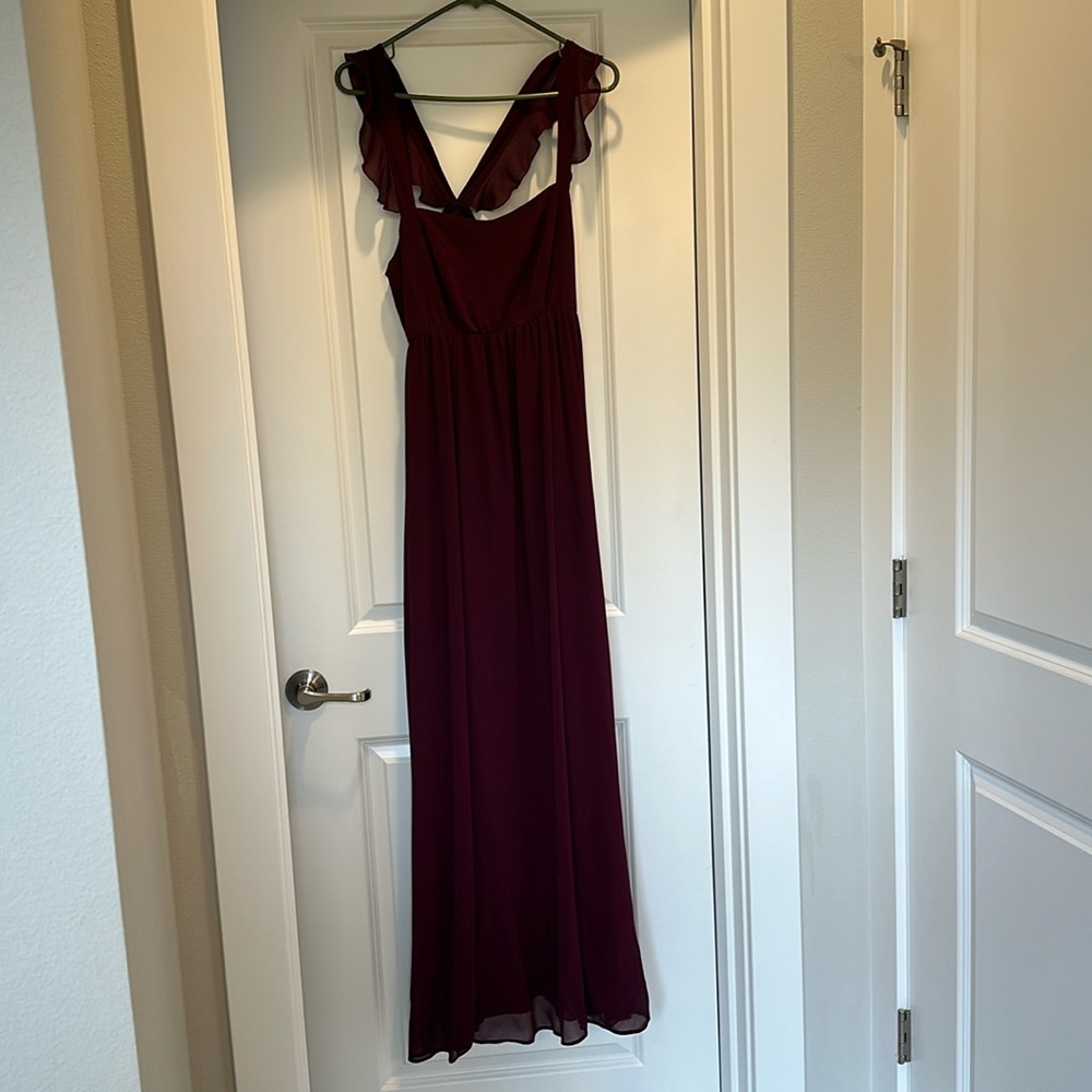 Darker purple L Show Me Your Mumu bridesmaid dress